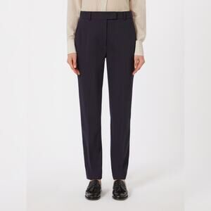 NWT $543 MAX MARA Sz 4 Viscose trouser pants Navy Blue Work Office